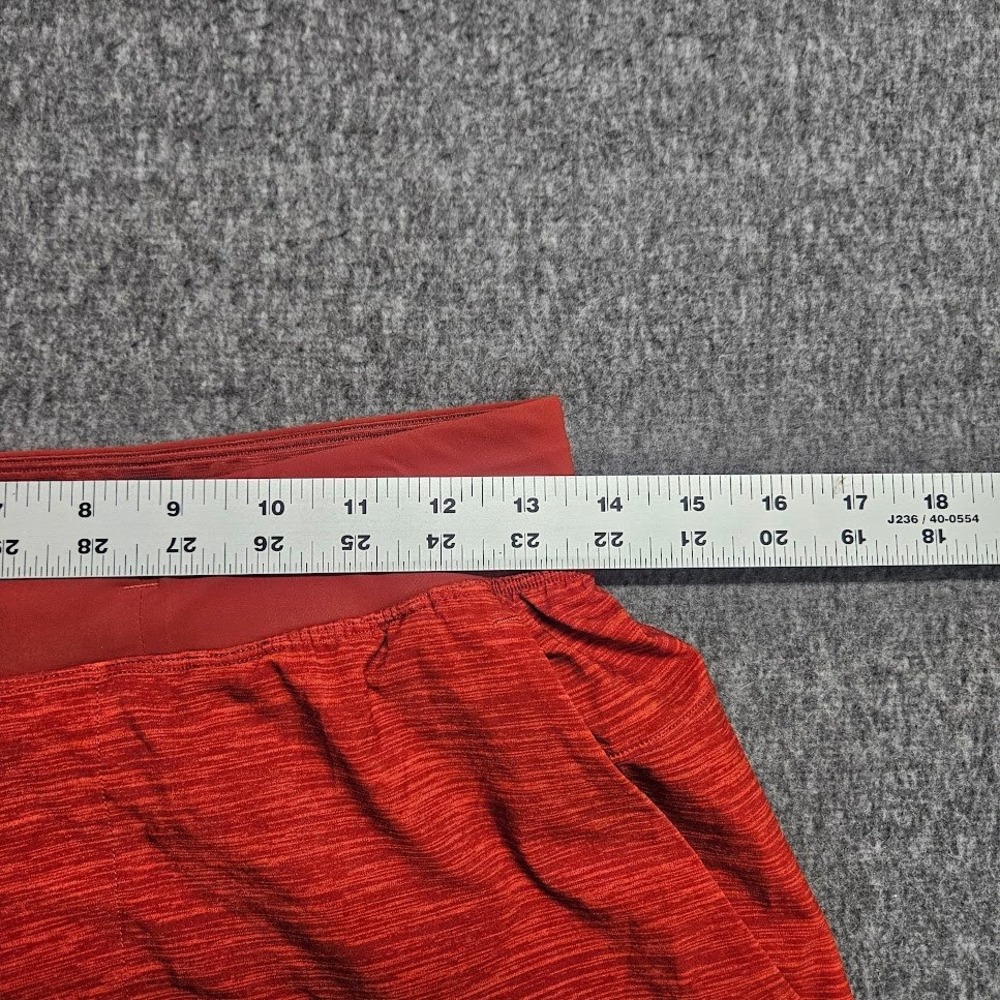 Lululemon T.H.E. Short Mens Small Red Space Dye Heathered 10 Inch Linerless - Picture 5 of 10